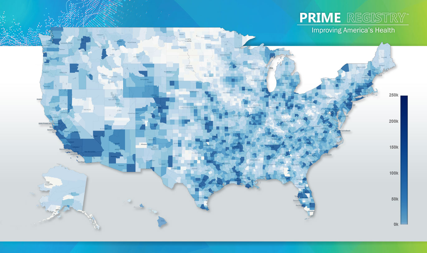 Patients in PRIME Registry map
